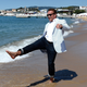 Arnold Schwarzenegger just having a blast